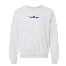 Load image into Gallery viewer, Bulldogs Script Striped Gildan Sweatshirt
