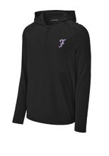 Load image into Gallery viewer, &#39;F&#39; Sport-Tek Quarter Zip Grey/Purple Logo
