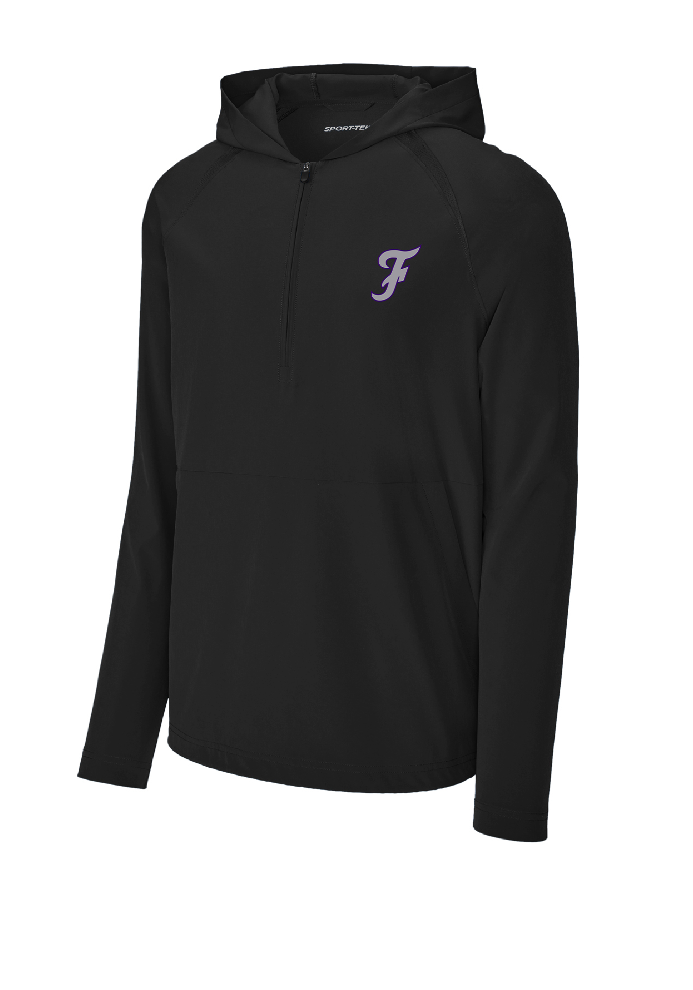 'F' Sport-Tek Quarter Zip Grey/Purple Logo