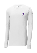 Load image into Gallery viewer, Left Chest F Nike Performance Long Sleeve - Purple/Grey Logo
