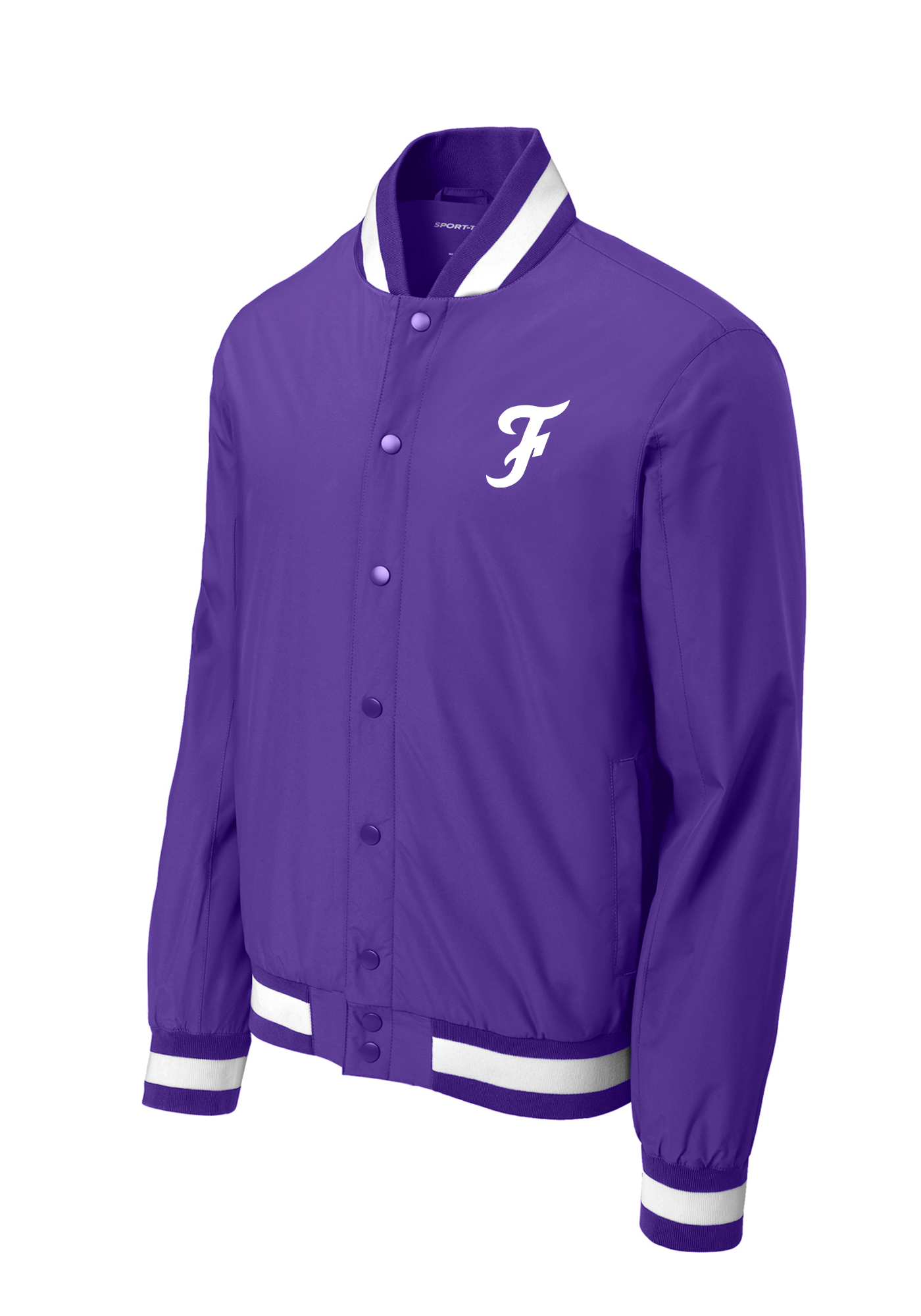 'F' Varsity Jacket - White Logo