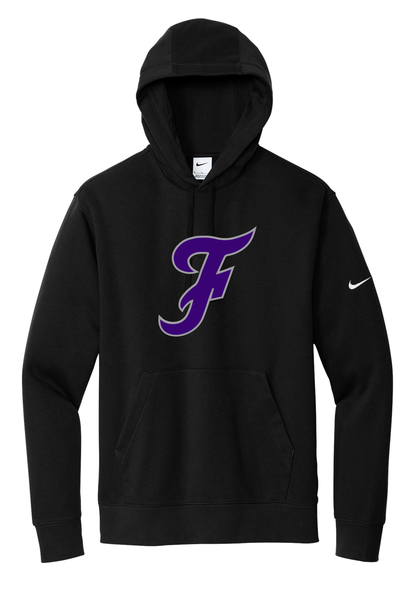 'F' Nike Hoodie - Purple/Grey Logo