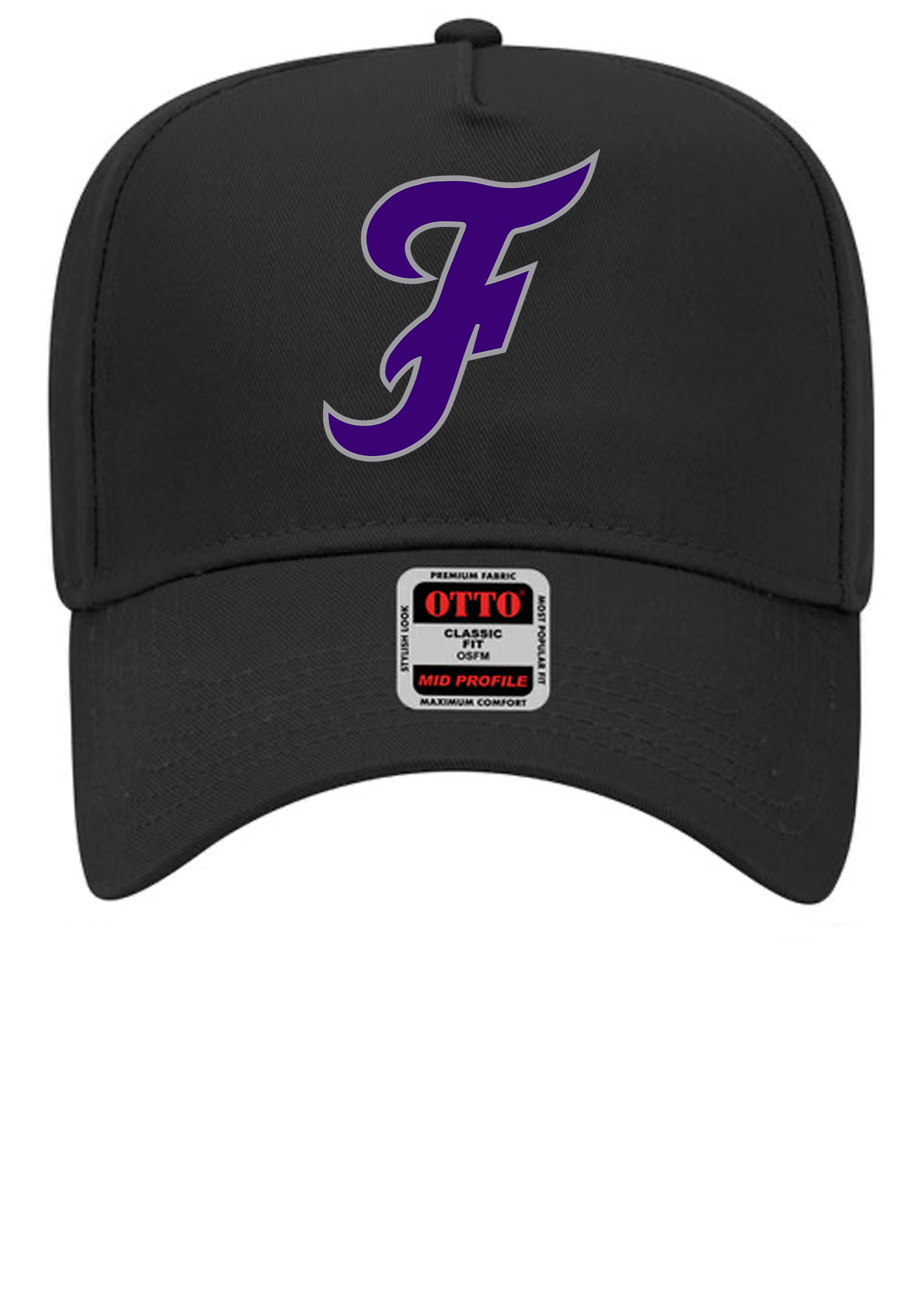 'F' Structured Hat - Purple/Grey Logo