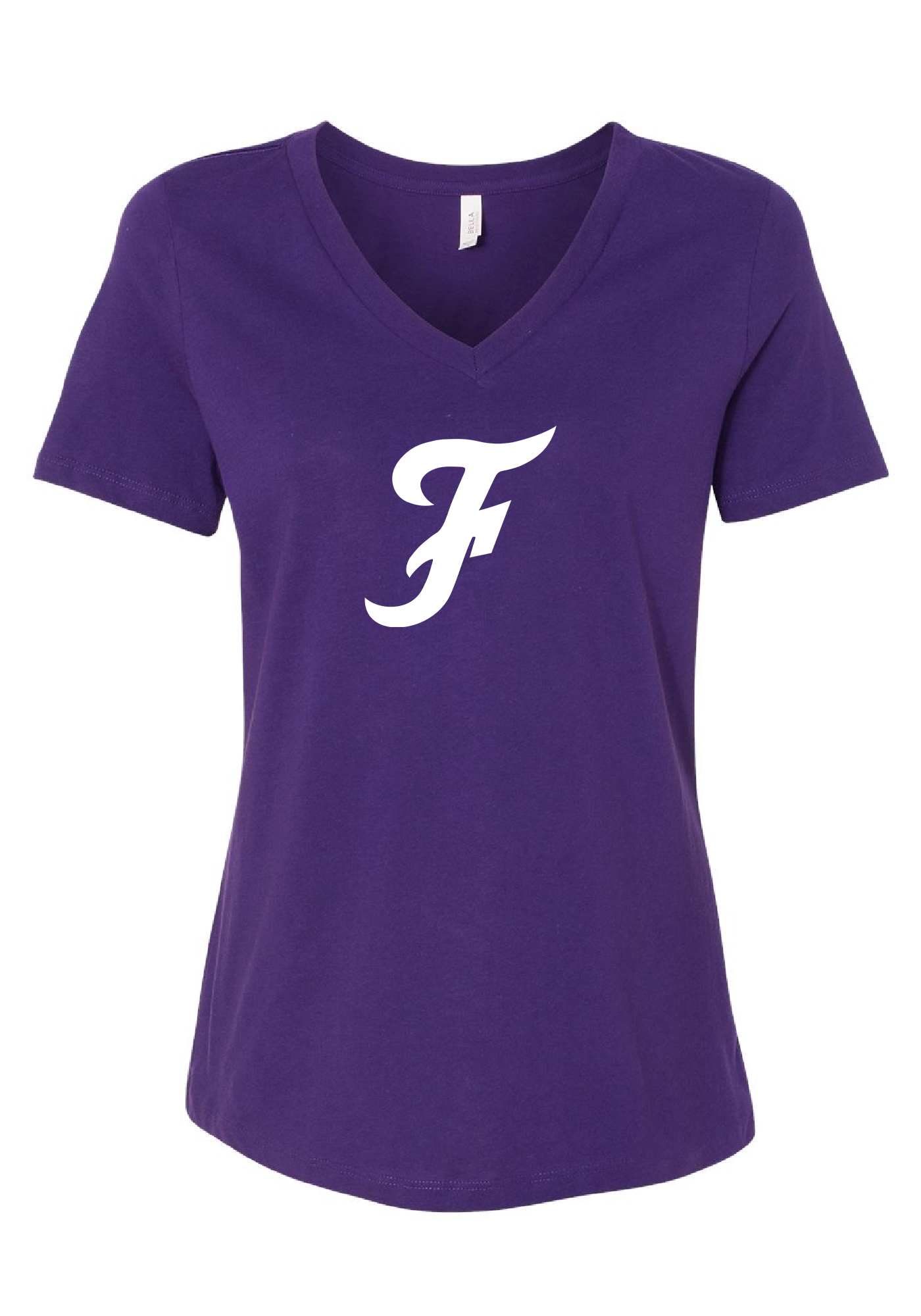 'F' V-Neck - White Logo